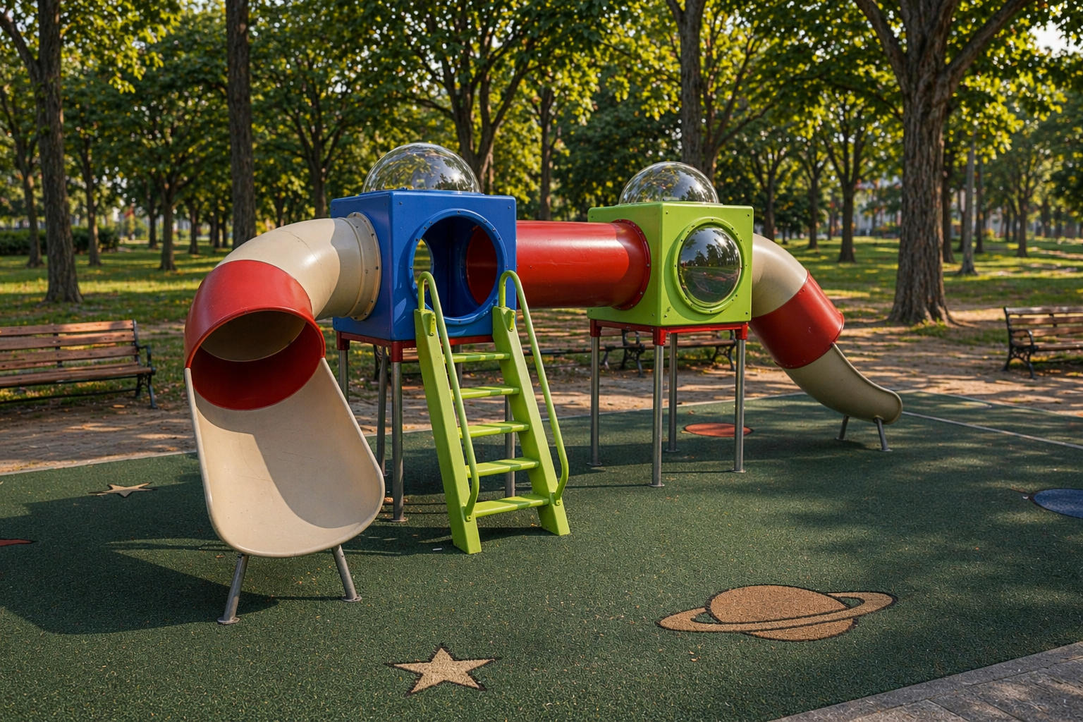 juego espacial tobogan